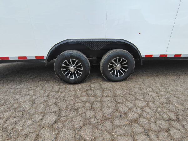 28x8.5 Conquest SE Flat Top Sloped V-Nose Enclosed Car Hauler, 10K GVWR, Ramp Door