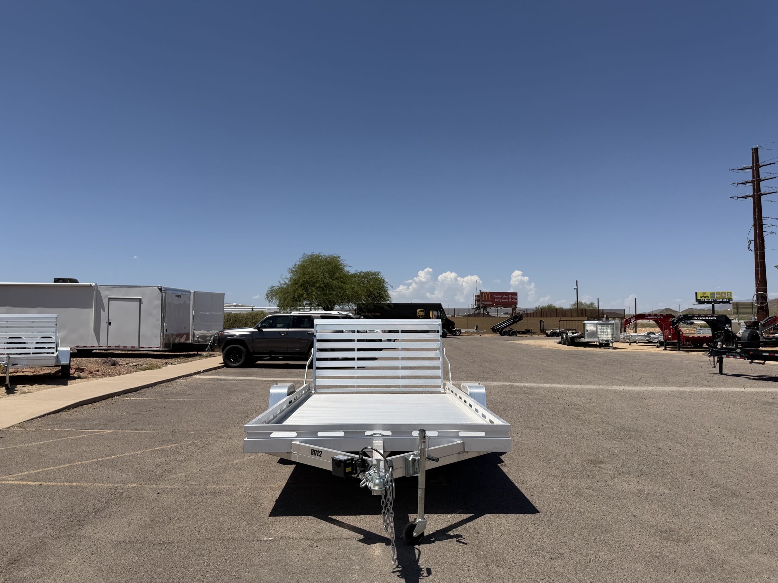 12x80 All Aluminum, 4.25K GVWR, Single Axle, W/ Tailgate (8012S-EL-TG) - Image 4