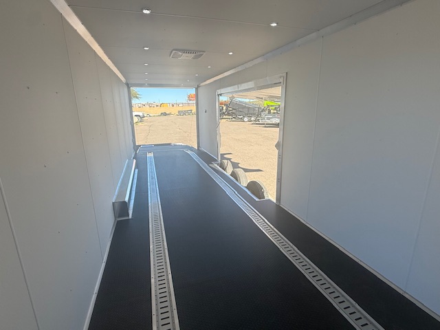 34x8.5 All Aluminum LOADED Car Hauler, Elite Escape Door, Cabinets/Winch, 14K GVWR, Ramp Door - Image 21