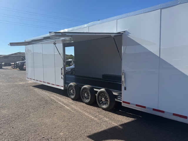 34x8.5 All Aluminum LOADED Car Hauler, Elite Escape Door, Cabinets/Winch, 14K GVWR, Ramp Door - Image 10