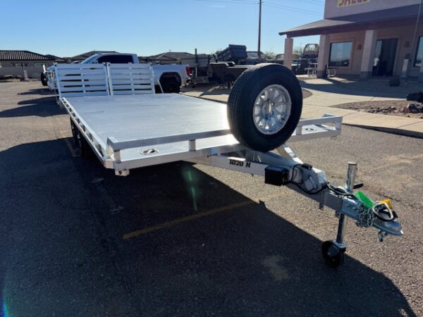 20x102 All Aluminum, 10K GVWR, Tandem Axle Deckover, W/ Bi-Fold Tailgate (1020H-TA-BT-DT-RR-RTD)