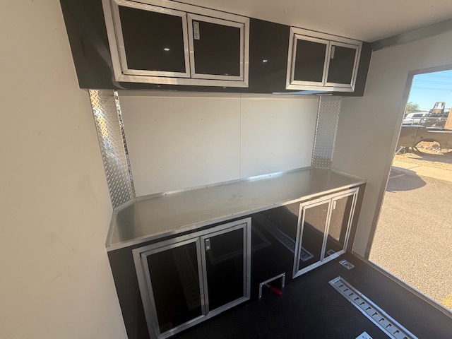 34x8.5 All Aluminum LOADED Car Hauler, Elite Escape Door, Cabinets/Winch, 14K GVWR, Ramp Door - Image 20