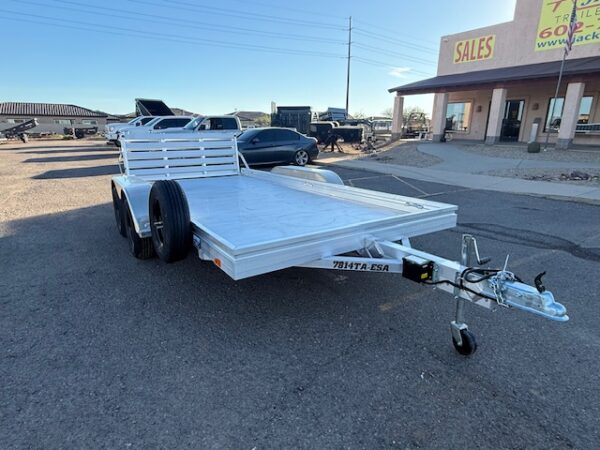 14x78 All Aluminum, 7K GVWR, Tandem Axle, W/ Bi-Fold Tailgate (7814ESA-TA-EL-BT)
