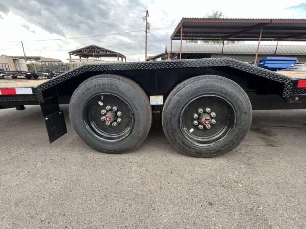 23x102 Tandem Axle, 17.6K GVWR, Wide Body Side Dump Tilt Bed, 24" Sides, Hydraulic Jack