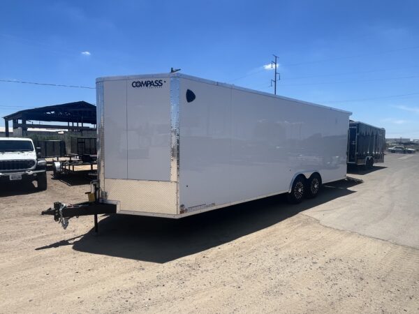 24x8.5 Jasper SE Car Hauler, 10K GVWR, White Vinyl Walls/Ceiling, Stabilizer Jacks, Ramp Door