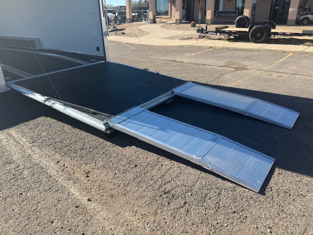 34x8.5 All Aluminum LOADED Car Hauler, Elite Escape Door, Cabinets/Winch, 14K GVWR, Ramp Door - Image 12