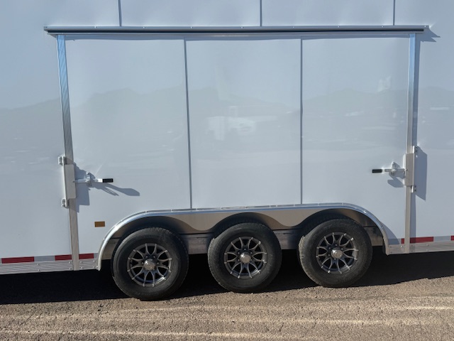 34x8.5 All Aluminum LOADED Car Hauler, Elite Escape Door, Cabinets/Winch, 14K GVWR, Ramp Door - Image 3