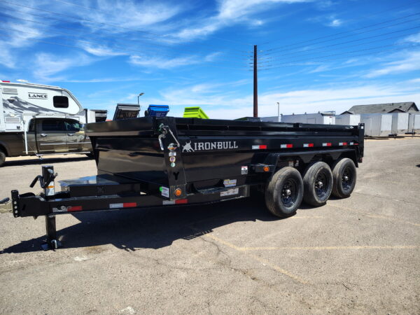 16x83 IronBull Triple Axle Dump, 21K GVWR, 24" Sides