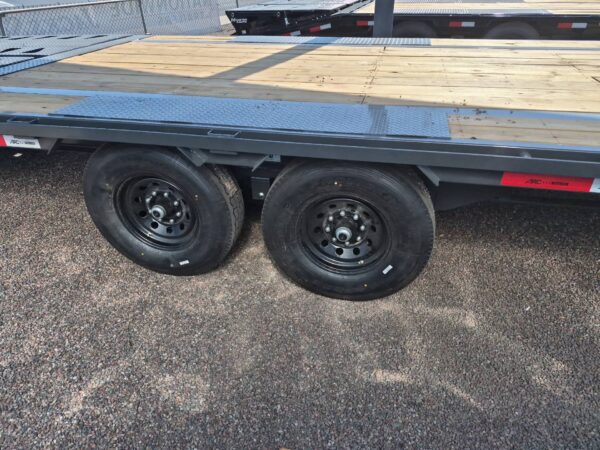 25x102 Gooseneck Flatbed Trailer, 15,680 GVWR, Mega Ramps, 14 Ply Tires