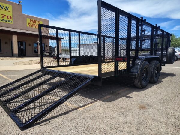 16x83 Tandem Axle, Landscape, 7K GVWR, 4' Expanded Metal Sides