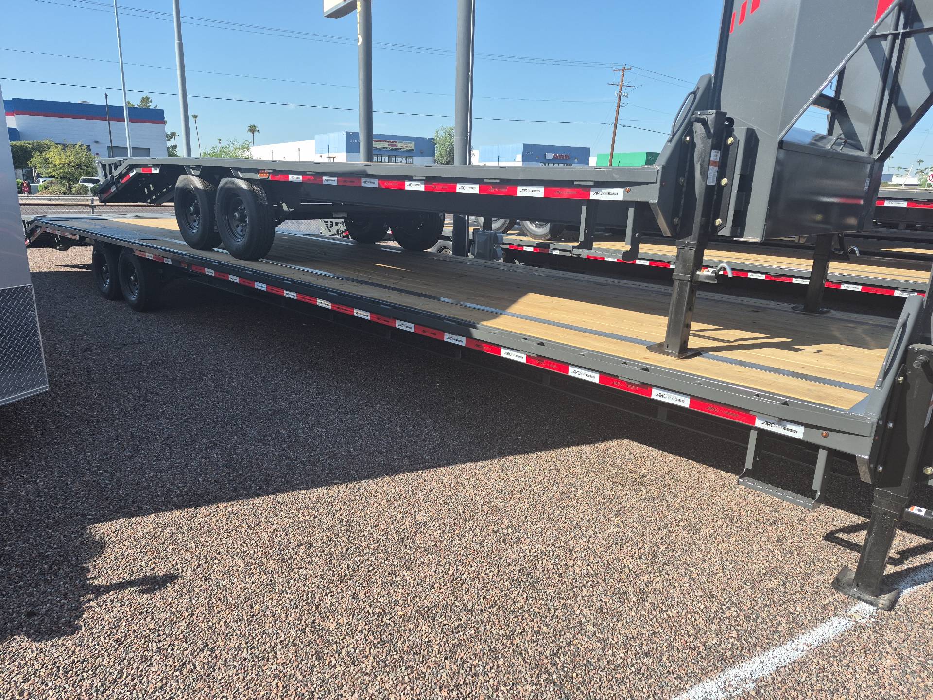 40x102 Gooseneck Flatbed Trailer, 15,680 GVWR, Mega Ramps, 14 Ply Tires - Image 2
