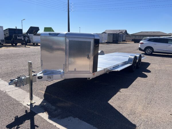 20x82 All Aluminum, 10K GVWR, Tandem Axle, XL Low Profile Tilt w/ Cargo Box (8220H-XL-TILT-TA-EL-RTD)