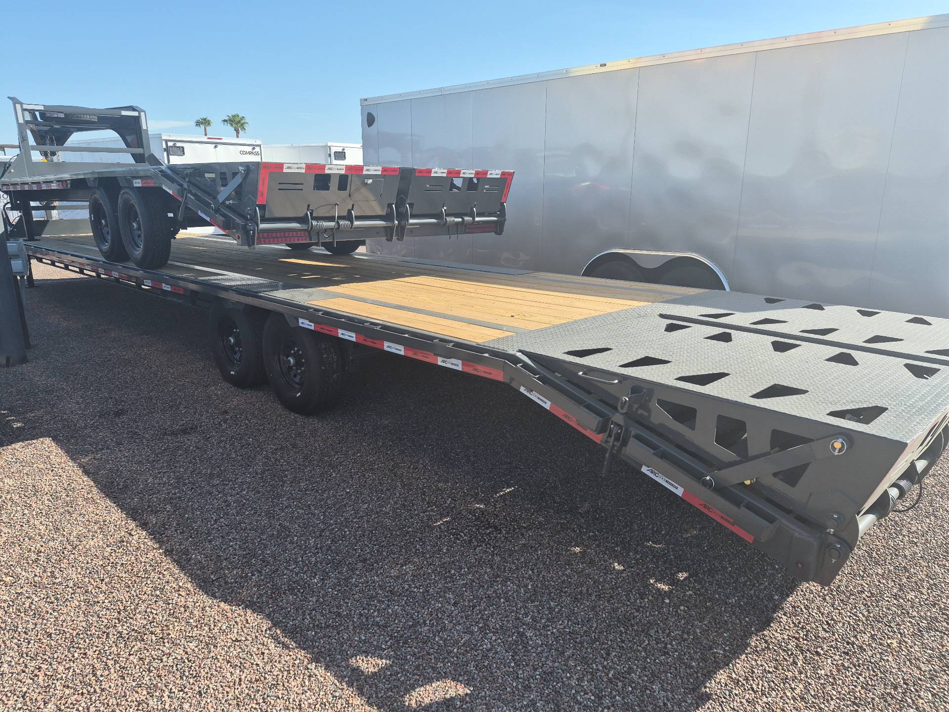 40x102 Gooseneck Flatbed Trailer, 15,680 GVWR, Mega Ramps, 14 Ply Tires - Image 5