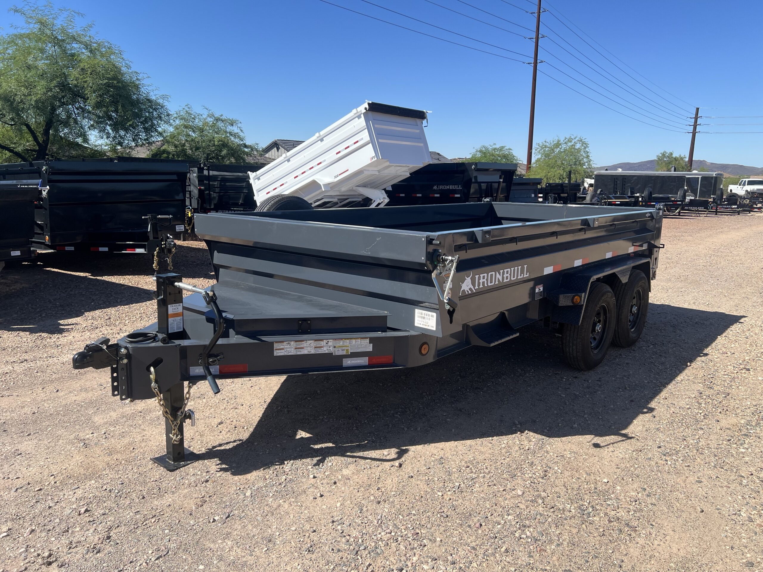 14x83 IronBull Tandem Axle Dump, 15K GVWR, 24" Sides, Solar Charger - Image 2
