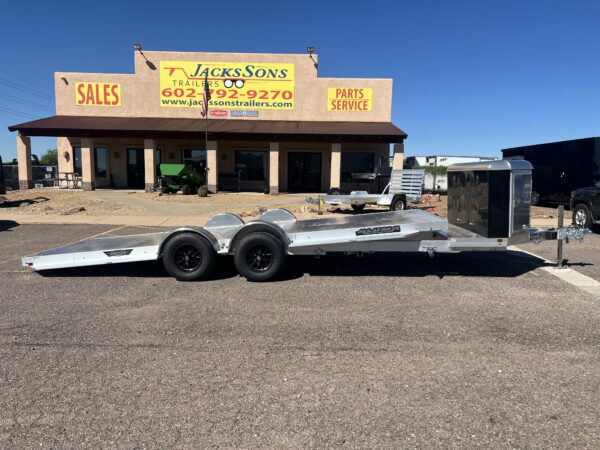 20x82 All Aluminum, 10K GVWR, Tandem Axle, XL Low Profile Tilt w/ Cargo Box (8220H-XL-TILT-TA-EL-RTD)