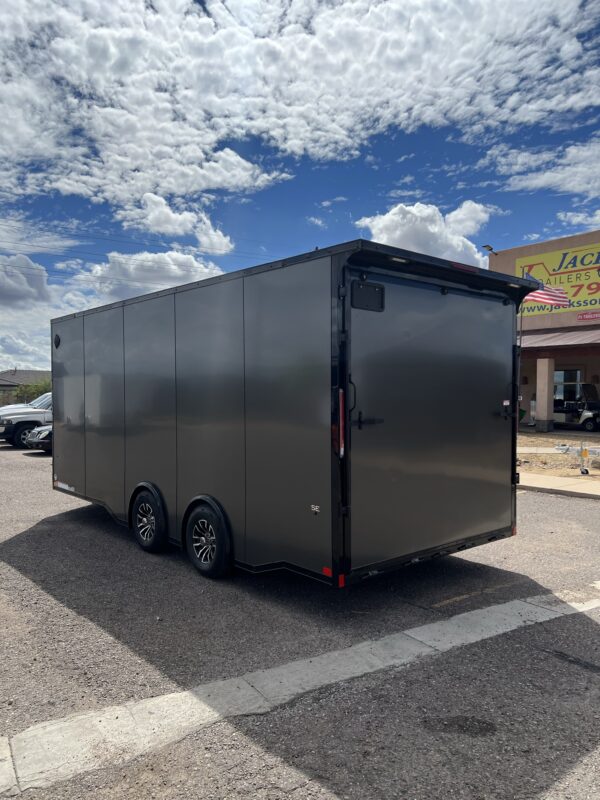 20x8.5 Jasper SE Car Hauler, 10K GVWR, White Vinyl Walls/Ceiling, Rubber Flooring, Ramp Door
