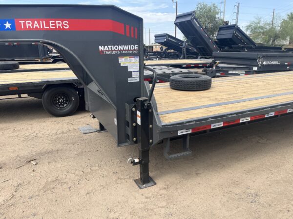 40x102 Gooseneck Flatbed Trailer, 15,680 GVWR, Mega Ramps, 14 Ply Tires
