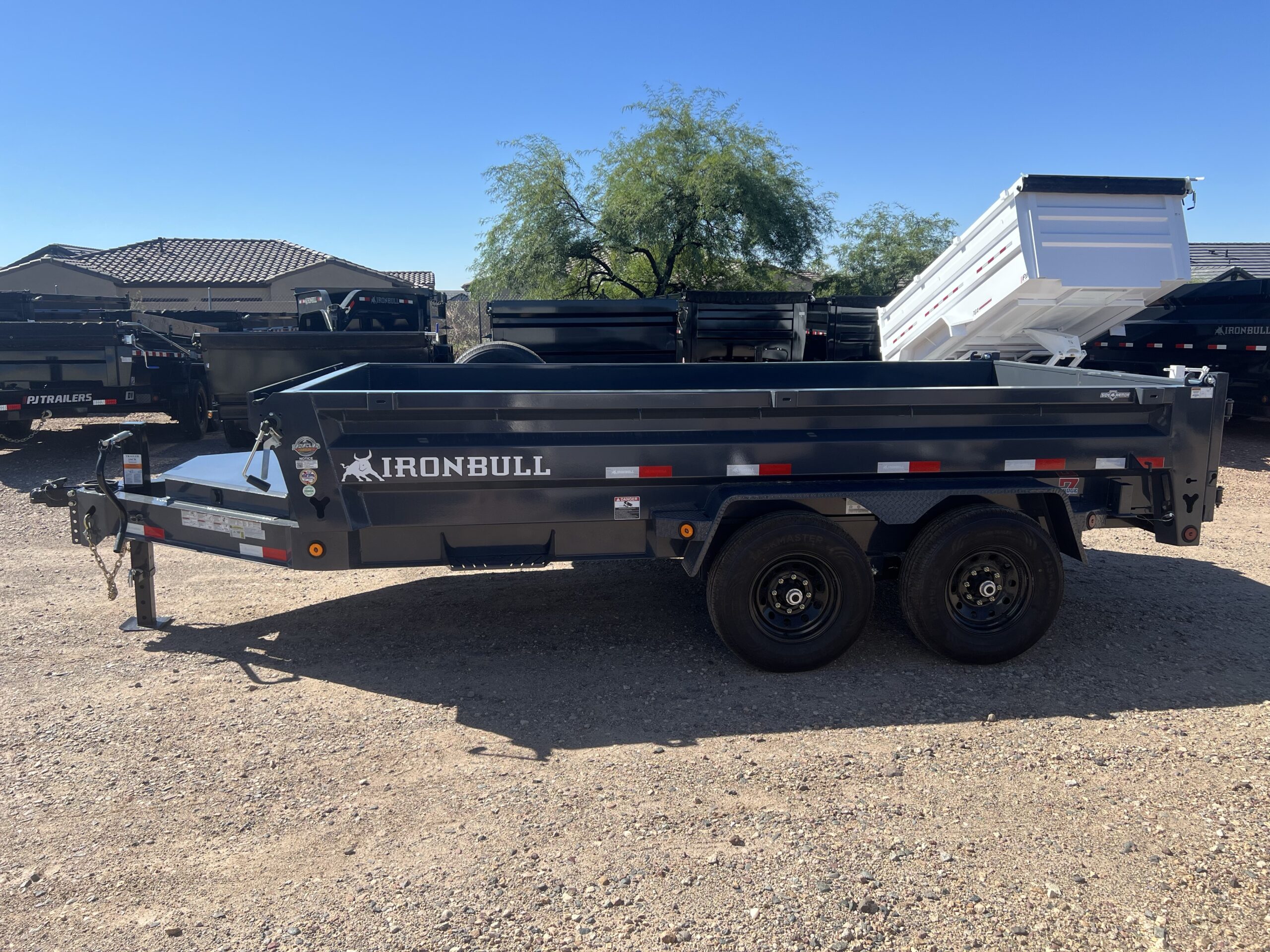 14x83 IronBull Tandem Axle Dump, 15K GVWR, 24" Sides, Solar Charger - Image 3