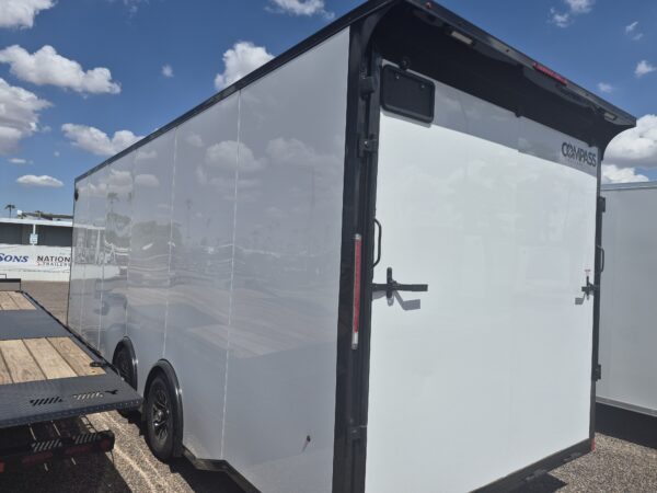 24x8.5 Jasper SE Car Hauler, 10K GVWR, White Vinyl Walls/Ceiling, Rubber Flooring, Ramp Door