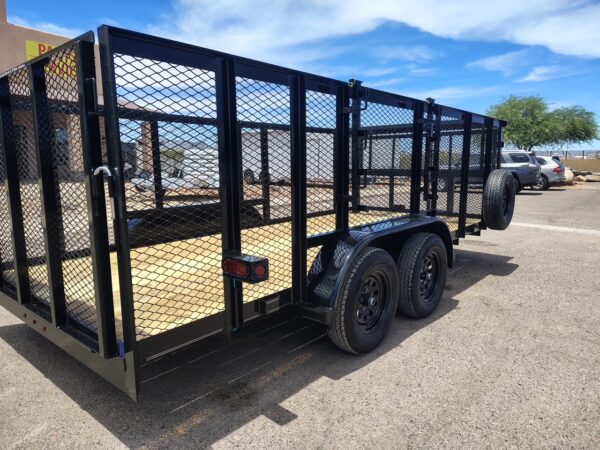 16x83 Tandem Axle, Landscape, 7K GVWR, 4' Expanded Metal Sides