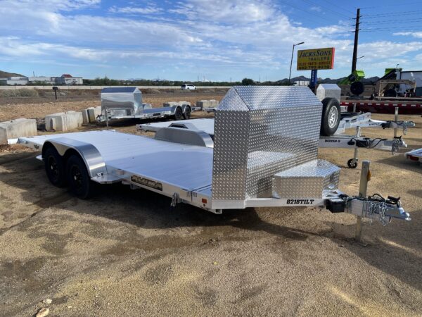 18x82 All Aluminum, 7K GVWR, Tandem Axle, Tilt (8218ANV-TILT-TA-EL-RTD)