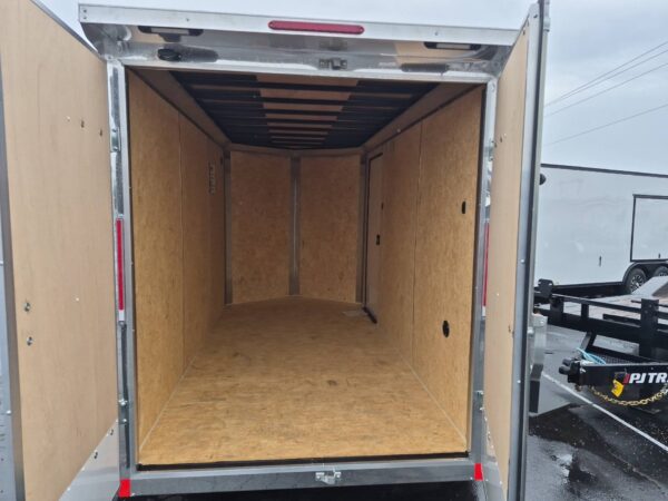 12x6 Jasper SE Flat Top Sloped V -Nose, 7K GVWR, Rear Double Doors