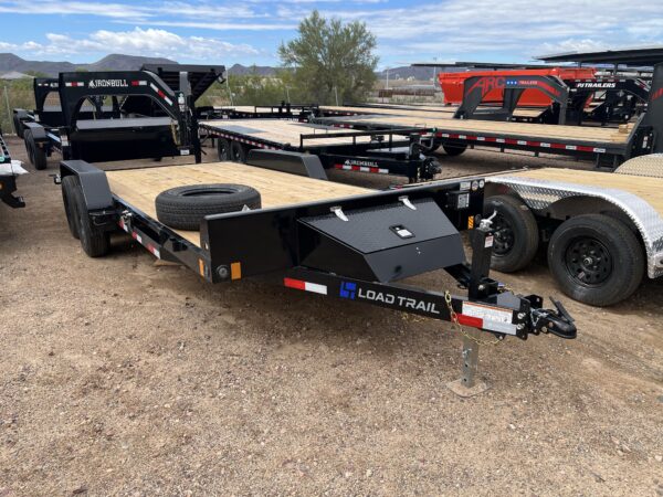 18x83 Tandem Axle Car Hauler, 10K GVWR, Slide In Ramps