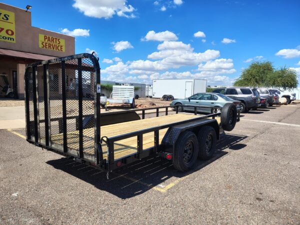 20x83 Tandem Axle, 7K GVWR, Channel Utility w/ Square Tube Siderails