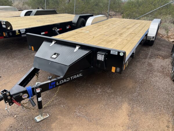 20x83 Tandem Axle Car Hauler, 7K GVWR, Slide In Ramps