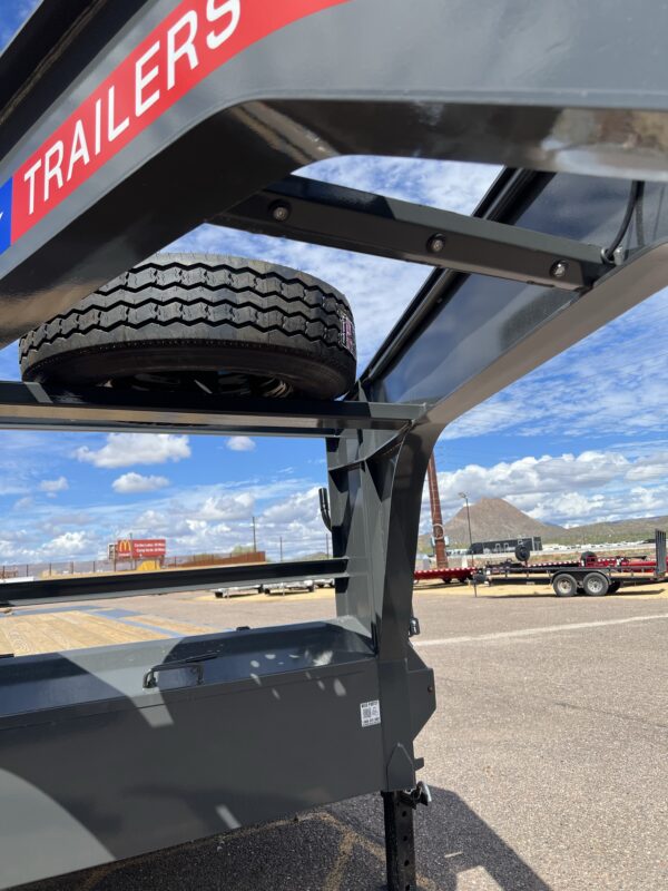30x102 Gooseneck Flatbed Trailer, 15,680 GVWR, Mega Ramps, 14 Ply Tires