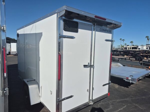 12x6 Jasper SE Flat Top Sloped V-Nose, 3K GVWR, Rear Double Doors