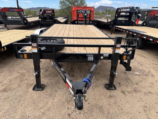 18x102 Tandem Axle Deckover Pintle, 10K GVWR, Slide In Ramps