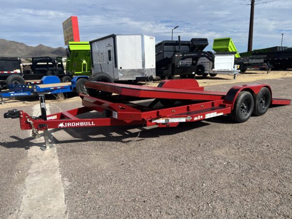 20x83 IronBull Tandem Axle Car Hauler Tilt, 10K GVWR, Steel Deck