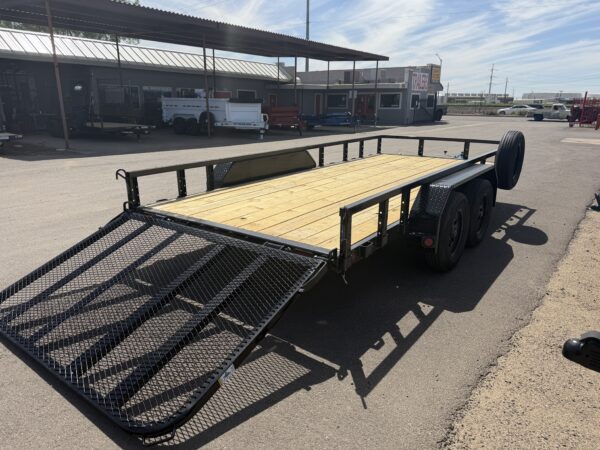 16x83 Tandem Axle, 7K GVWR, Channel Utility w/ Square Tube Siderails
