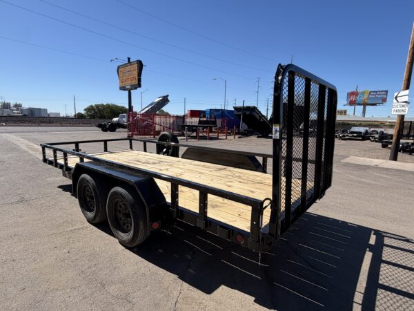 16x77 Tandem Axle, 7K GVWR, Channel Utility w/ Square Tube Siderails
