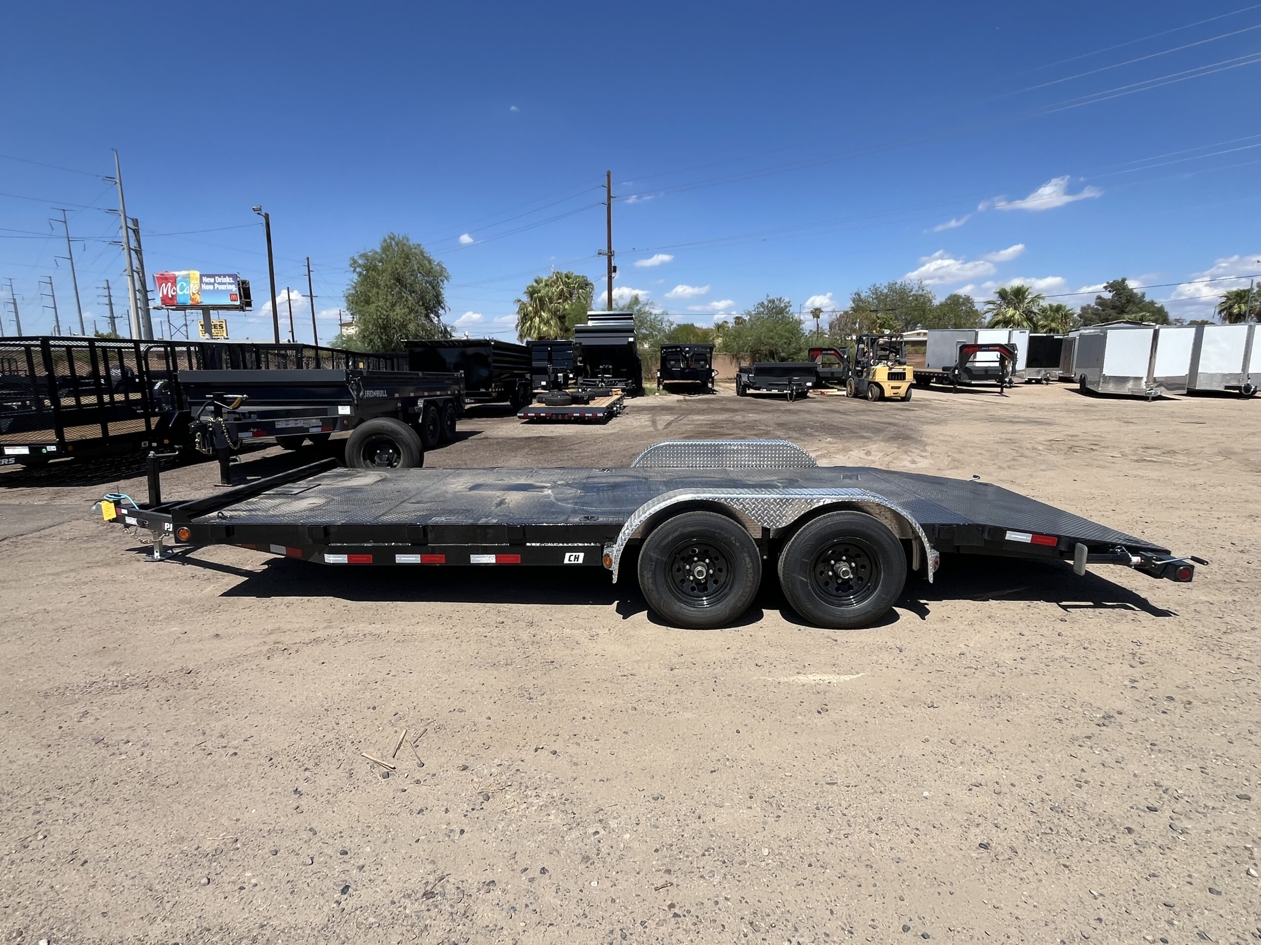 20x83 Tandem Axle, 10K GVWR, Steel Deck Car Hauler, Slide-In Ramps - Image 5