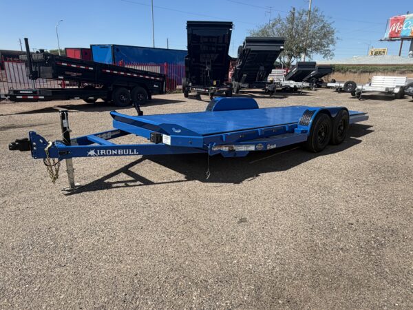 20x83 IronBull Tandem Axle Car Hauler Tilt, 10K GVWR, Steel Deck