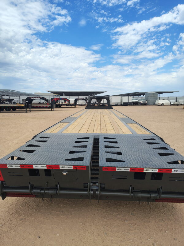 40x102 Gooseneck Flatbed Trailer, 15,680 GVWR, Mega Ramps, 14 Ply Tires