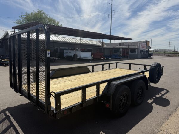 16x83 Tandem Axle, 7K GVWR, Channel Utility w/ Square Tube Siderails