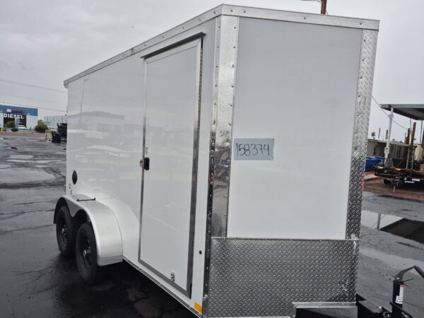 12x6 Jasper SE Flat Top Sloped V -Nose, 7K GVWR, Rear Double Doors