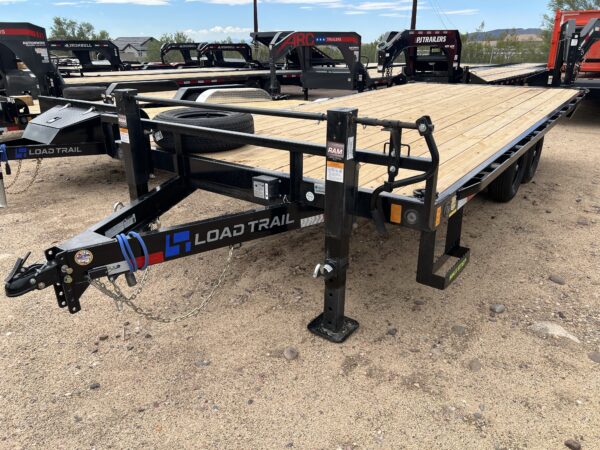 20x102 Tandem Axle Deckover Pintle, 10K GVWR, Slide In Ramps