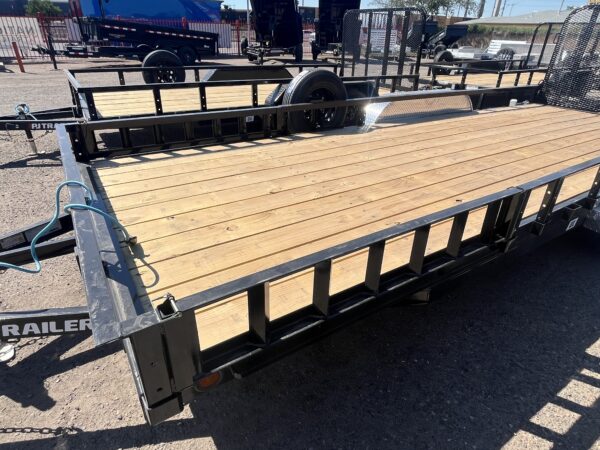 20x83 Tandem Axle, 10K GVWR, Channel Utility w/ 4' Fold Up Gate, ATV Ramps