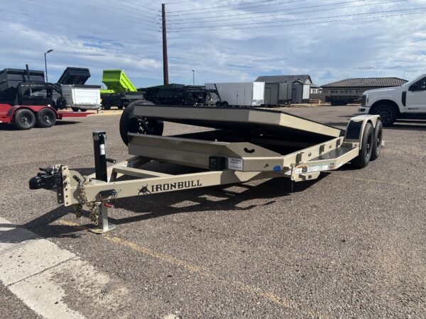 20x83 IronBull Tandem Axle Car Hauler Tilt, 10K GVWR, Steel Deck