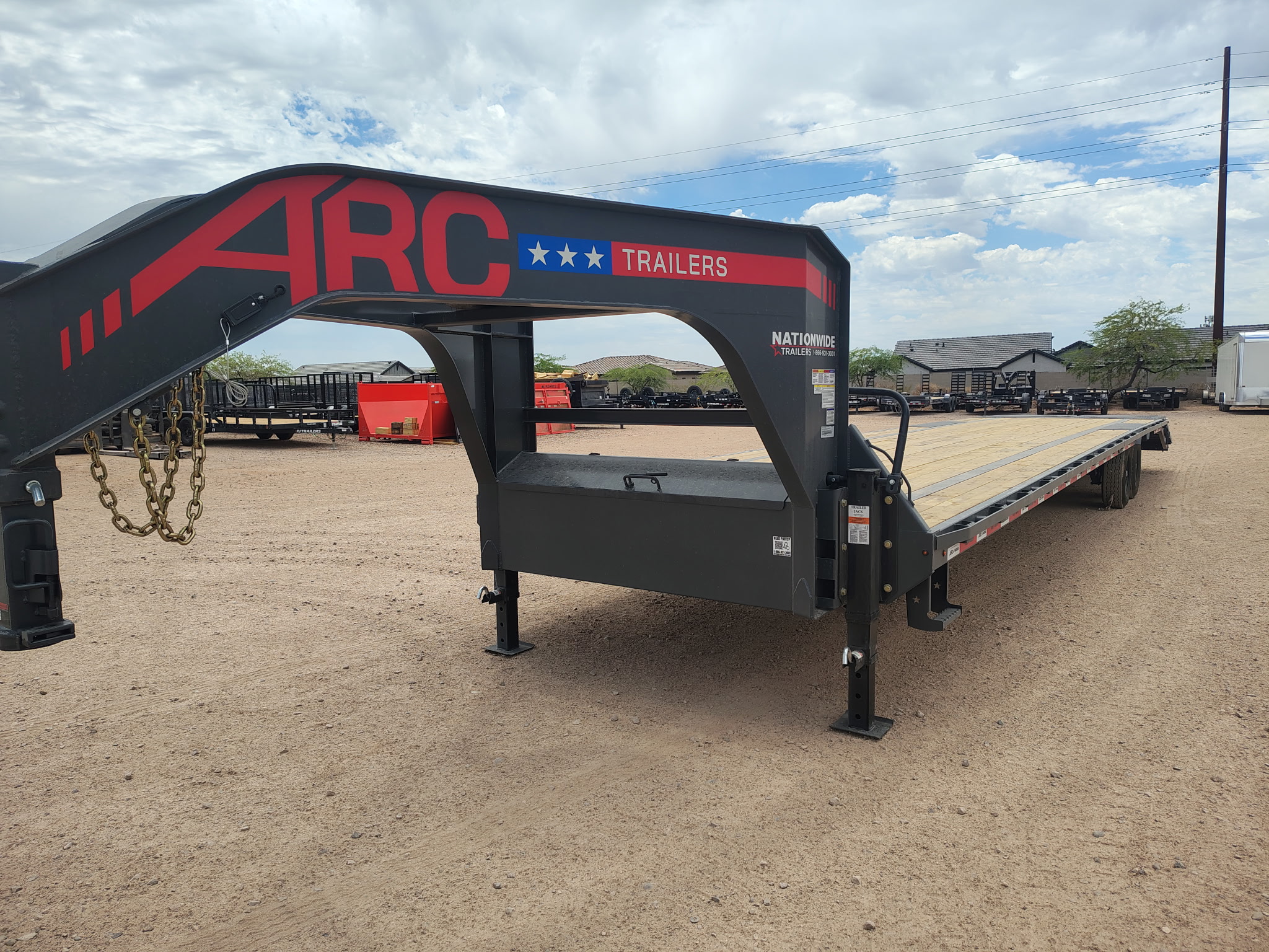 40x102 Gooseneck Flatbed Trailer, 15,680 GVWR, Mega Ramps, 14 Ply Tires - Image 2