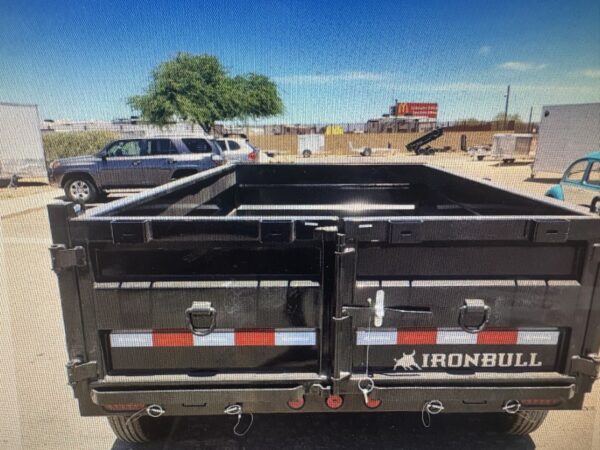 12x72 IronBull Tandem Axle Dump, 15K GVWR, 24" Sides, Solar Charger