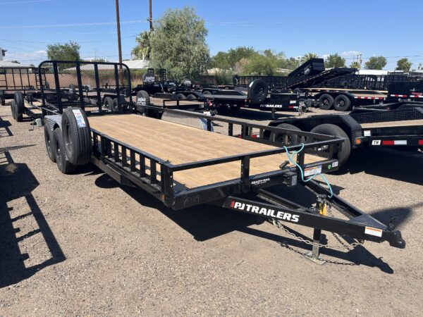 20x83 Tandem Axle, 10K GVWR, Channel Utility w/ 4' Fold Up Gate, ATV Ramps