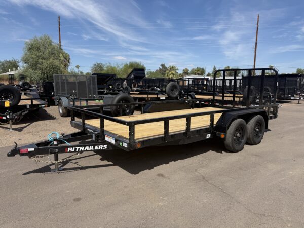 16x83 Tandem Axle, 7K GVWR, Channel Utility w/ Square Tube Siderails