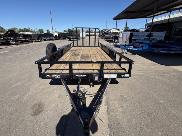 16x77 Tandem Axle, 7K GVWR, Channel Utility w/ Square Tube Siderails