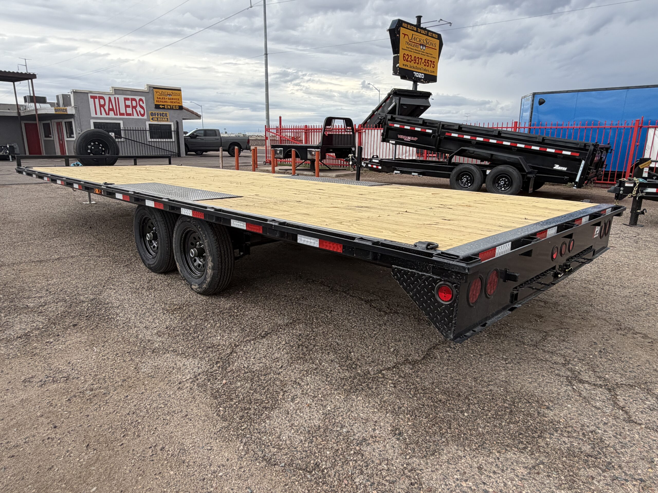 24x102 Tandem Axle Deckover, 10K GVWR, Slide In Ramps - Image 2