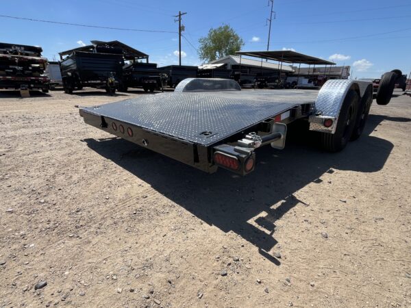 20x83 Tandem Axle, 10K GVWR, Steel Deck Car Hauler, Slide-In Ramps